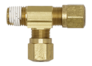 Compression Fittings | 1/2 Tube Stud Run Tee | Xtractor Depot